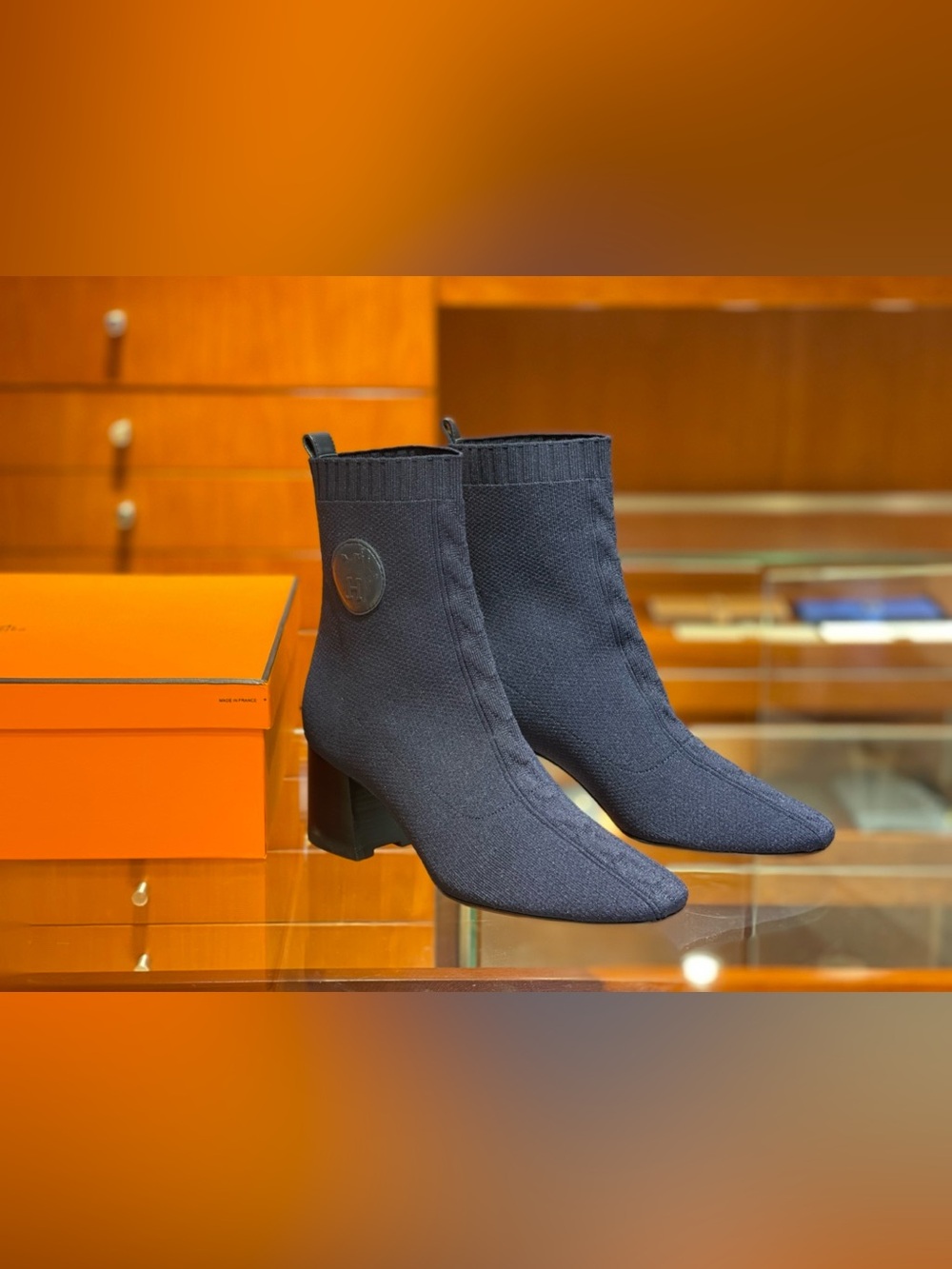 Hermès Volver 60 knit ankle boots